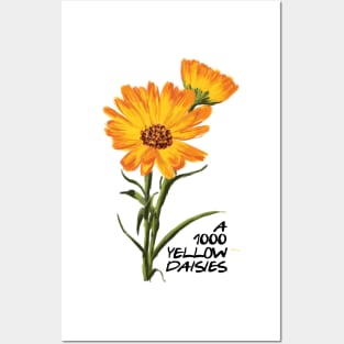 A 1000 Yellow Daisies - White - Gilmore Posters and Art